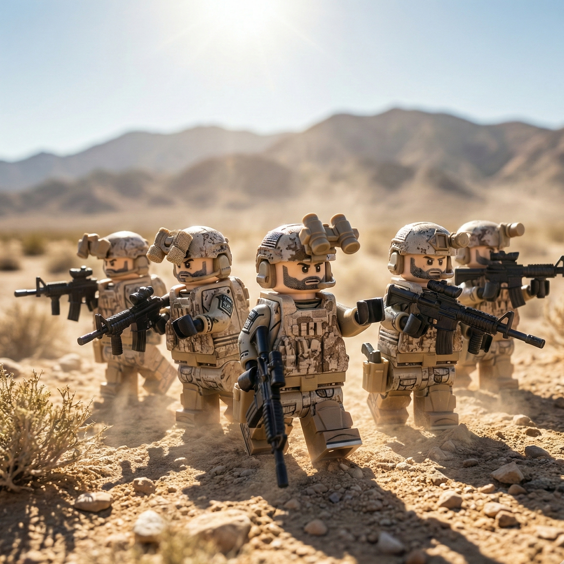 U.S. Army Rangers - Desert Camo (5 Figures)