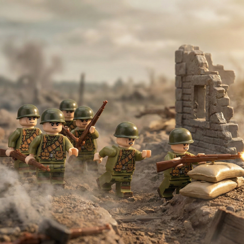 32nd Infantry U.S. WWII Soldiers (24 Figures)