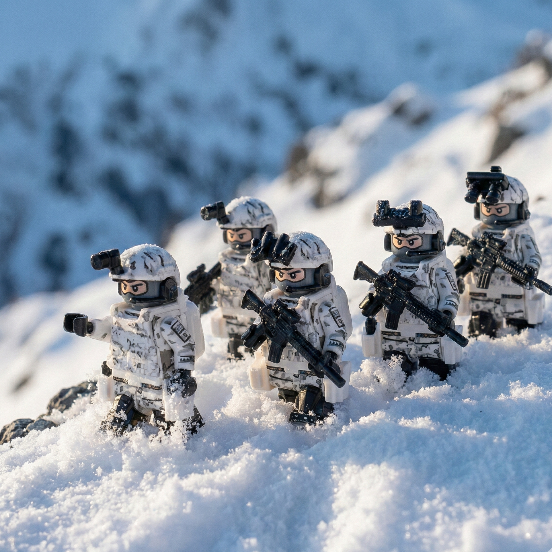 U.S. Army Rangers - Snow Camo (5 Figures)