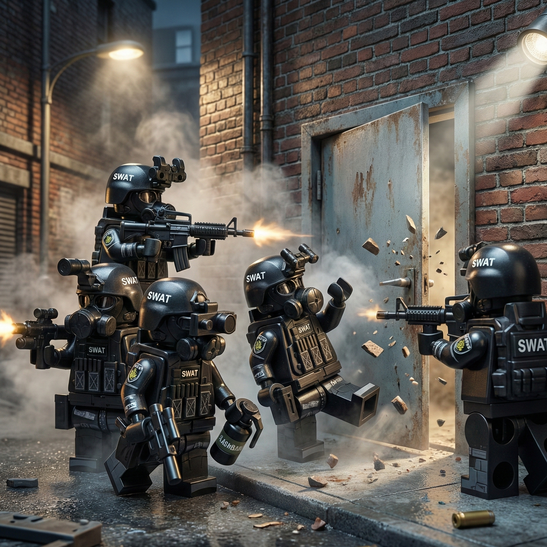 Chinese SWAT Team (5 Figures)