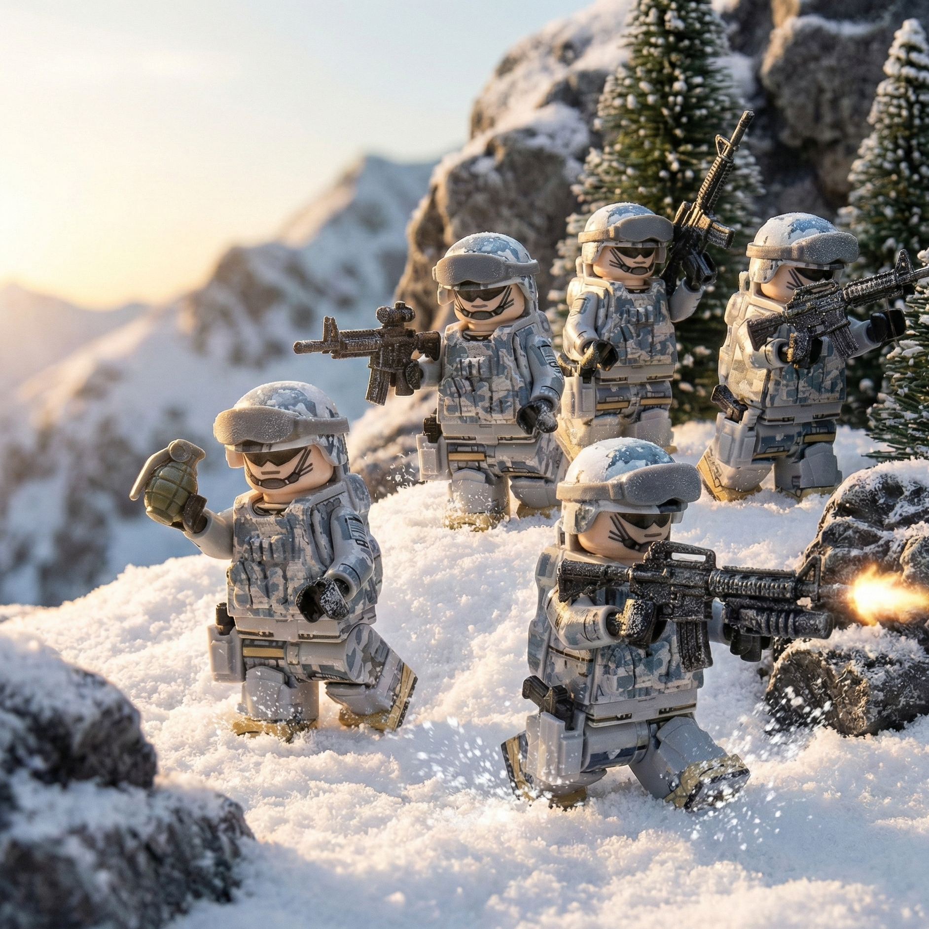 U.S. Airborne Commandos - Urban Camo (5 Figures)