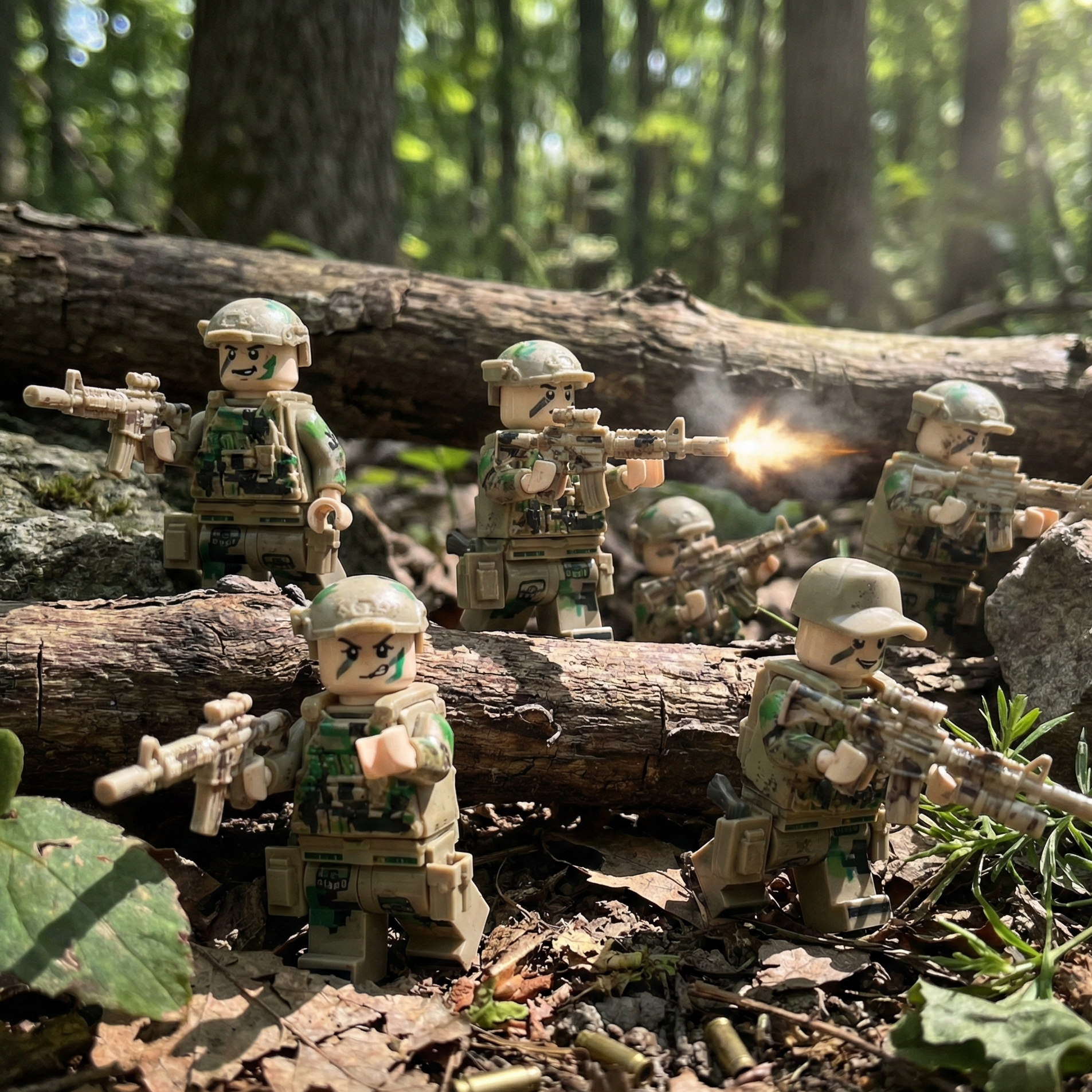 U.S. Army Green Berets - Woodland Camo (6 Figures)