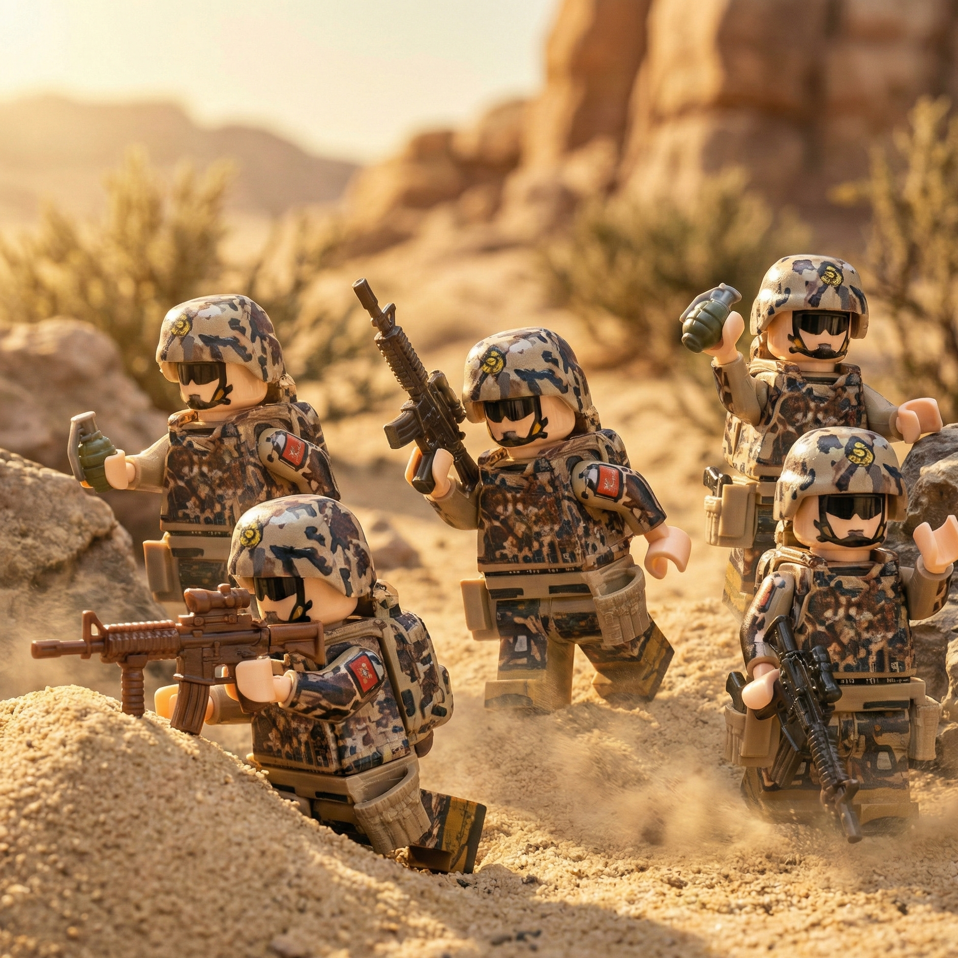Chinese SOF Unit - Woodland Camo (5 Figures)