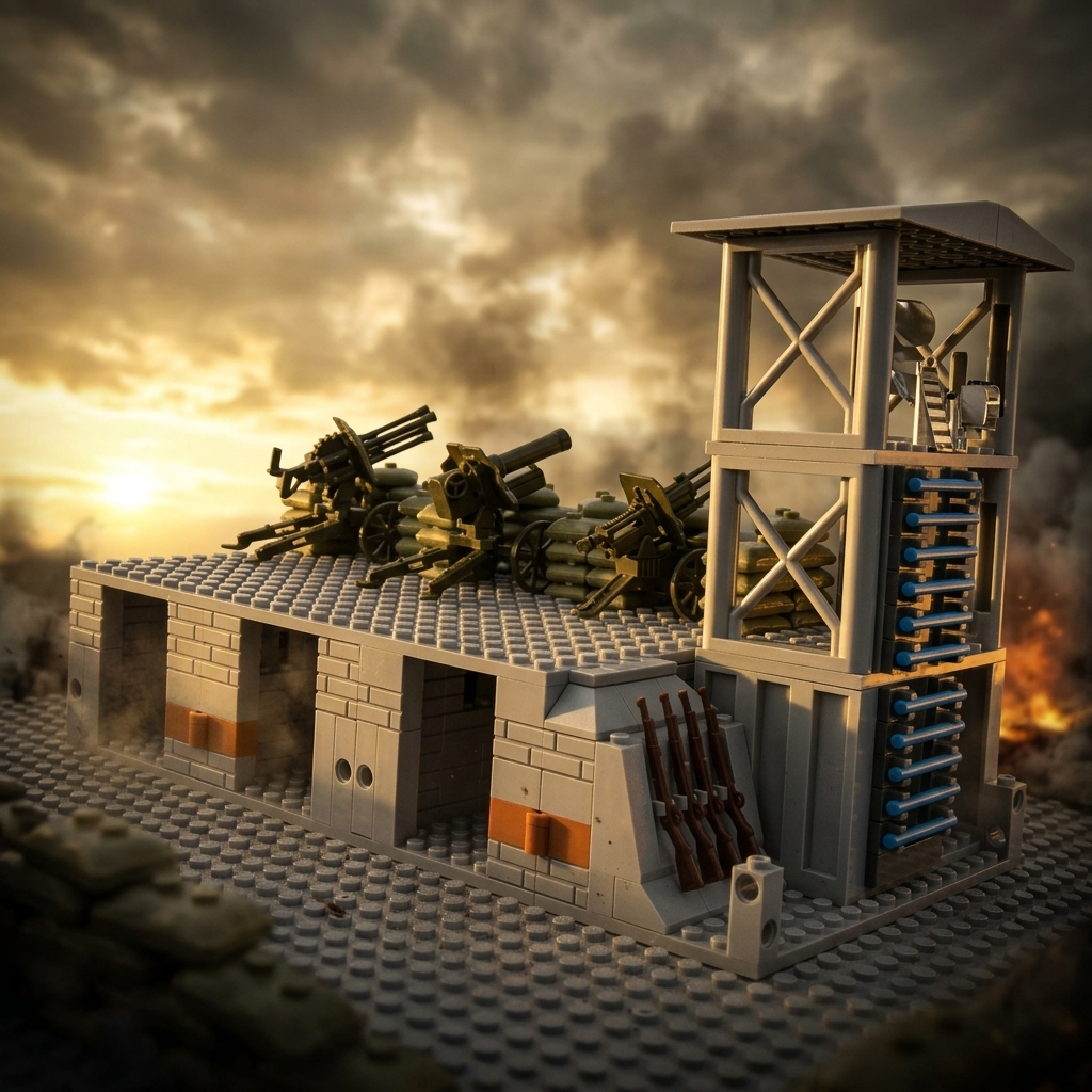 Military Base with Heavy Artillery