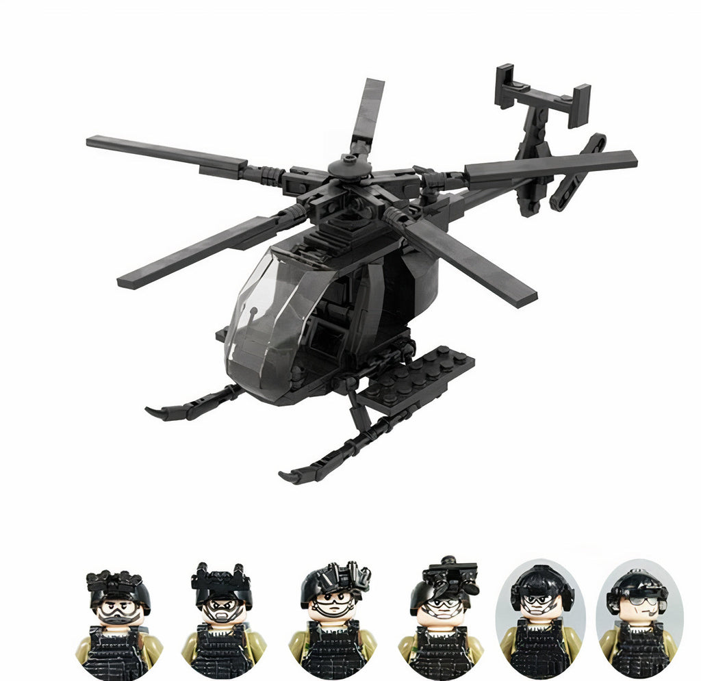 MH-6 Helicopter (6 Figures)
