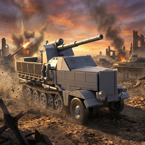 8.8cm FlaK 18 on Sd.Kfz.7