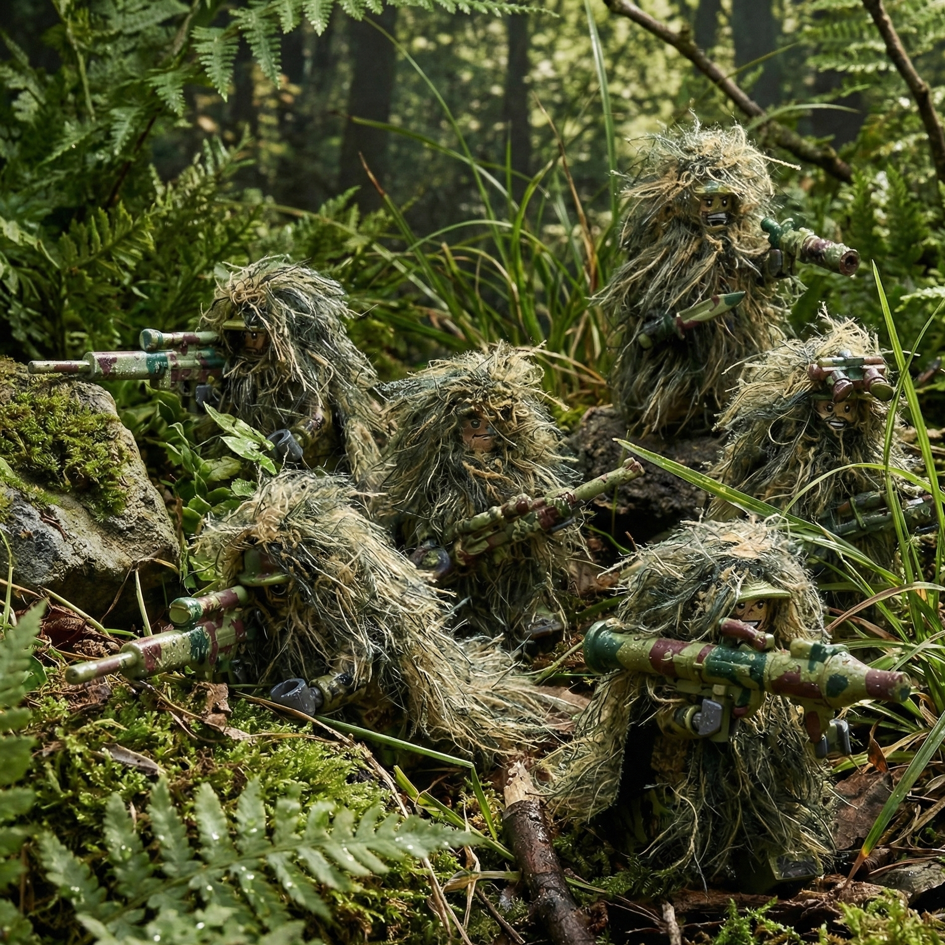 U.S. Marine Scout Snipers - Ghillie Suit Team (3 Figures)