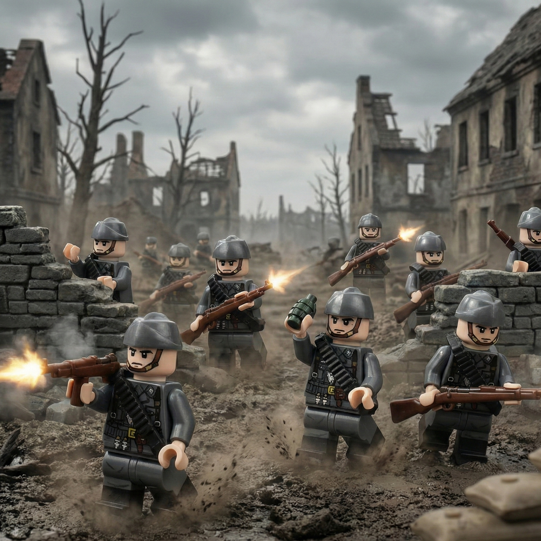 2nd Infantry Division German WWII Soldiers (24 Figures)
