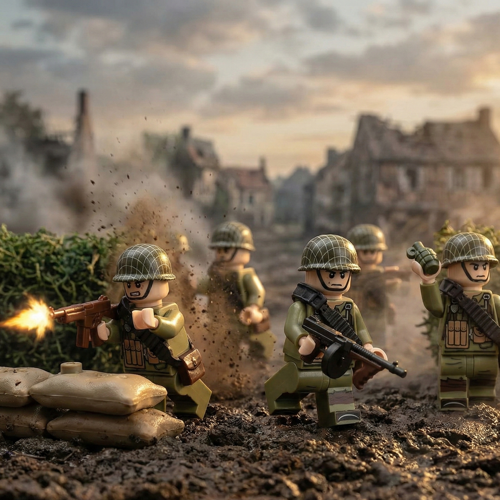 1st Infantry U.S. WWII Soldiers (24 Figures)