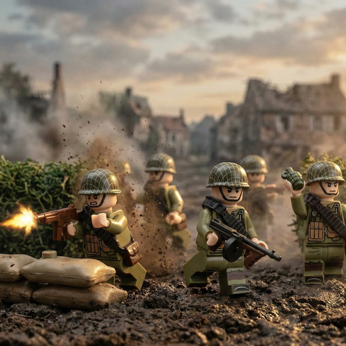 1st Infantry U.S. WWII Soldiers (24 Figures)